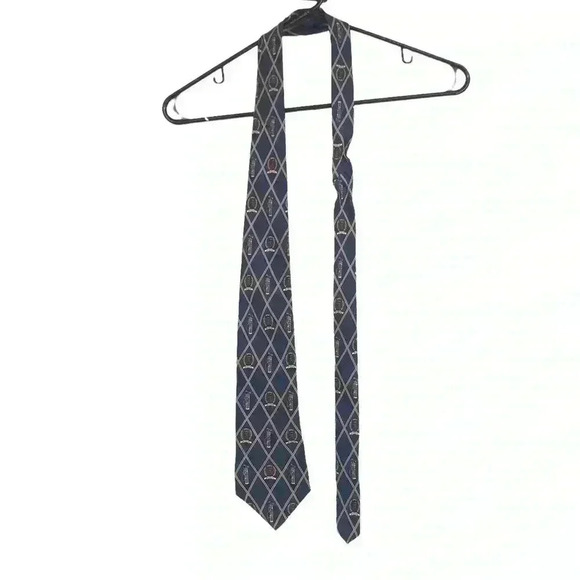 VINTAGE TOMMY HILFIGER GOLF SILK TIE NAVY BLUE 58” X 4” PREPPY CLASSIC - Picture 3 of 10